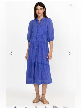 Johnny Was SADIE MIDI DRESS XS